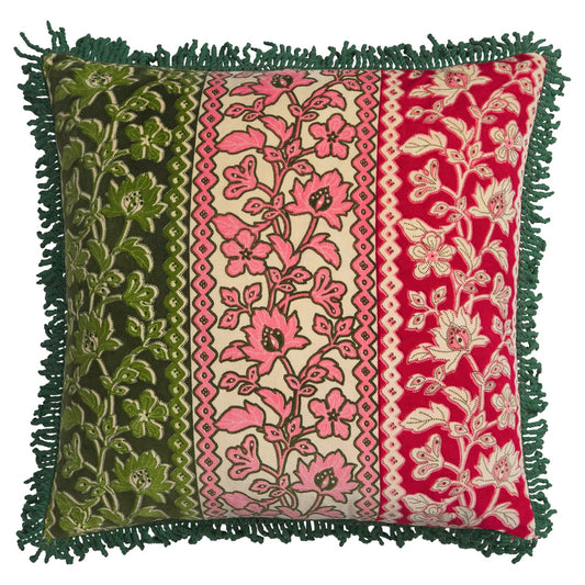 Thea Velvet Cushion - Kelp